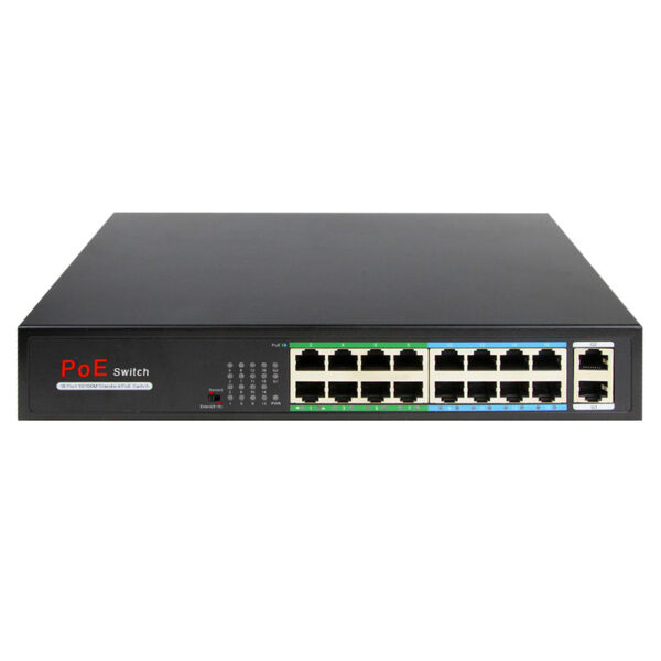 Switch PoE Ethernet 16P+2P RJ45 Gigabit CCTV