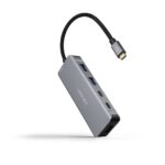 DOCK HUB USB-C 2xUSB-A+2xUSB-C+HDMI+USB-C PD 100W GRIS NANOCABLE