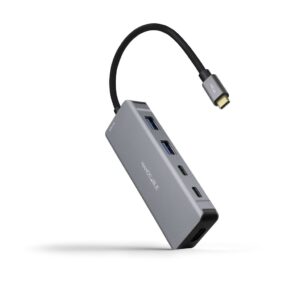 DOCK HUB USB-C 2xUSB-A+2xUSB-C+HDMI+USB-C PD 100W GRIS NANOCABLE