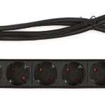 Regleta Rack  8 Enchufes Schuko para 19in 1U