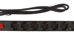 Regleta Rack  8 Enchufes Schuko para 19in 1U