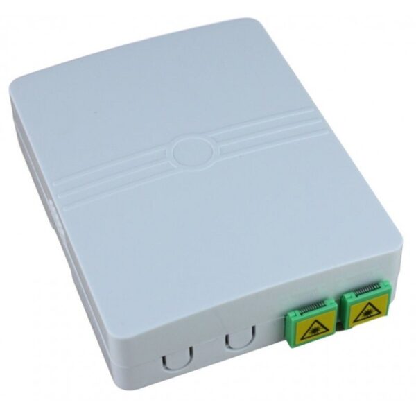 Caja 2 SC/APC Simpex Fibra Superficie Interior con ADAPTADORES