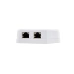 Roseta RJ45 Superficie FTP Cat6 2 Tomas Blanco