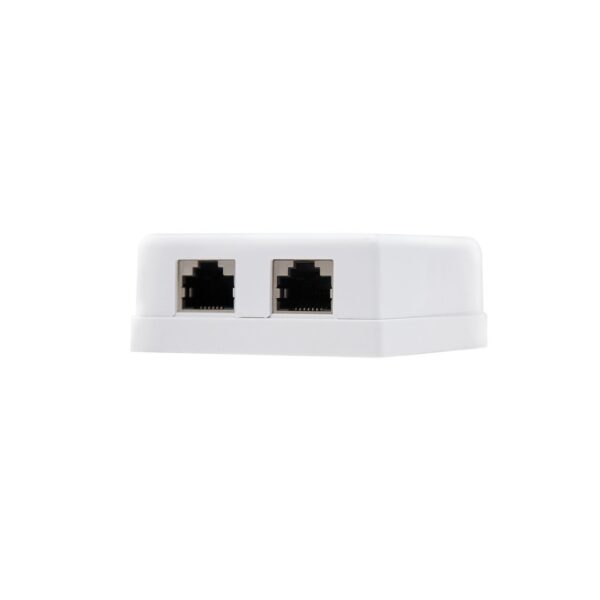 Roseta RJ45 Superficie FTP Cat6 2 Tomas Blanco