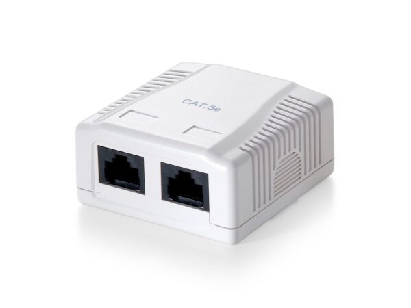 Roseta RJ45 Superficie UTP Cat5e 2 Tomas