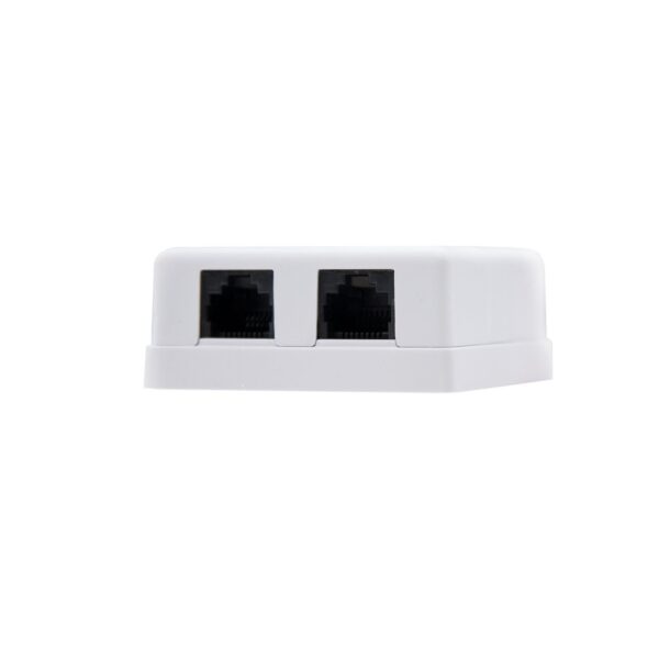 Roseta RJ45 Superficie UTP Cat5e 2 Tomas Blanco