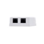 Roseta RJ45 Superficie UTP Cat6 2 Tomas Blanco