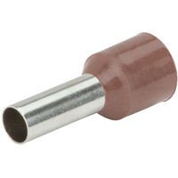 Puntera Hueca Preaislada 10mm2 MARRON (100 Uds.)