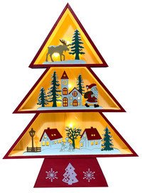 Arbol Navidad Rojo Grande con Luz DH