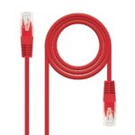 Latiguillo RJ45 Cat5e UTP CCA  0,5m ROJO NANOCABLE