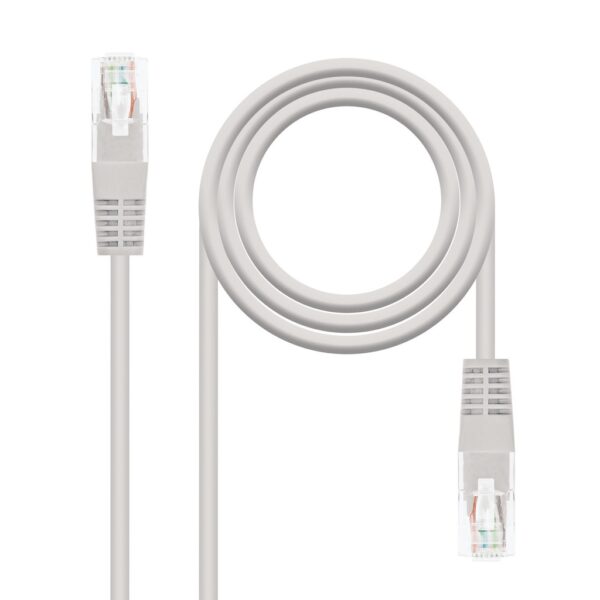 Latiguillo RJ45 Cat6 UTP CU  0,5m GRIS NANOCABLE