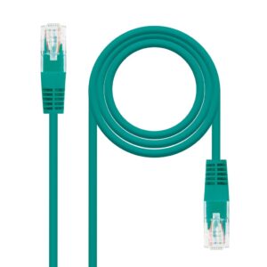 Latiguillo RJ45 Cat6 UTP CU 0,25m VERDE NANOCABLE