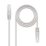 Latiguillo RJ45 Cat6 UTP CU 1m GRIS NANOCABLE