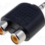 Adaptador JACK 3,5 Macho Stereo a 2 RCA Hembra