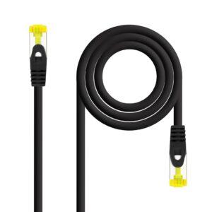 Latiguillo RJ45 Cat6a S/FTP CU LSZH 1m NEGRO NANOCABLE