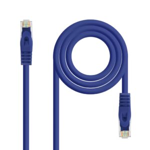 Latiguillo RJ45 Cat6a UTP CU LSZH 0,5m AZUL AISENS