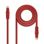 Latiguillo RJ45 Cat6a UTP CU LSZH 0,5m ROJO NANOCABLE