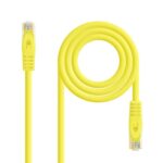 Latiguillo RJ45 Cat6a UTP CU LSZH 1m AMARILLO NANOCABLE