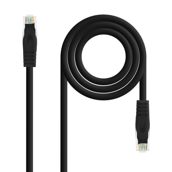 Latiguillo RJ45 Cat6a UTP CU LSZH 1m NEGRO NANOCABLE