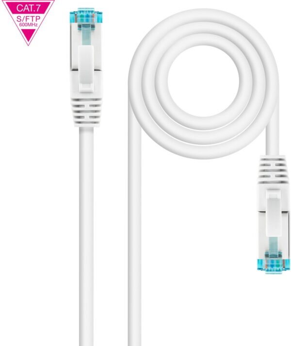 Latiguillo RJ45 Cat7 S/FTP CU 2m BLANCO NANOCABLE