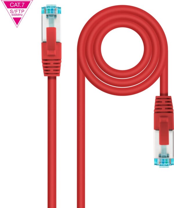 Latiguillo RJ45 Cat7 S/FTP CU 2m ROJO NANOCABLE