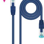 Latiguillo RJ45 Cat7 S/FTP CU LSZH 0,5m AZUL NANOCABLE