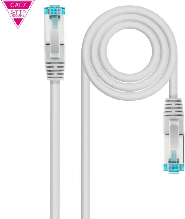 Latiguillo RJ45 Cat7 S/FTP CU LSZH 0,5m GRIS NANOCABLE