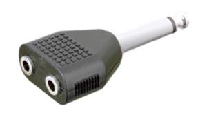 Adaptador JACK 6.3 Macho Mono a 2Jack 3.5 Hembr ST