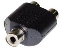Adaptador RCA 1 Hembra a 2 RCA Hembra 3 Hembras